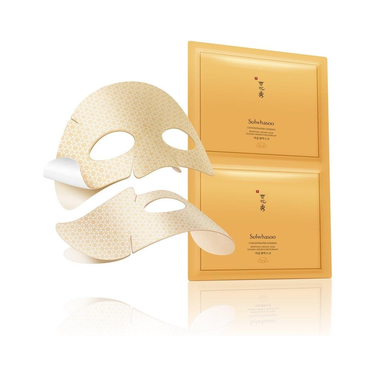 Sulwhasoo Concentrated Ginseng Renewing Creamy Mask – 18g x 5ea | Intensive Anti-Aging & Firming Sheet Mask Sulwhasoo Concentrated Ginseng Renewing Creamy Mask 18g X 5ea - Glam Global UKSulwhasoo
