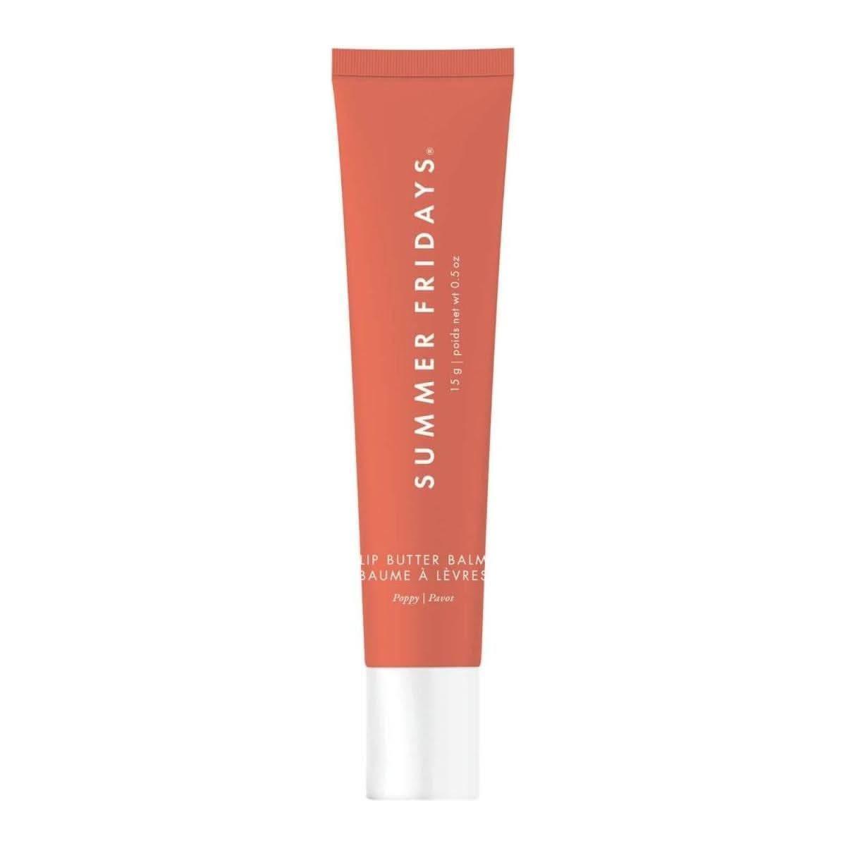 Summer Fridays Lip Butter Balm – Poppy 15g | Ultra-Hydrating Vegan Lip Balm with a Pop of Colour Summer Fridays Lip Butter Balm 15g - Poppy - Glam Global UKSummer Fridays