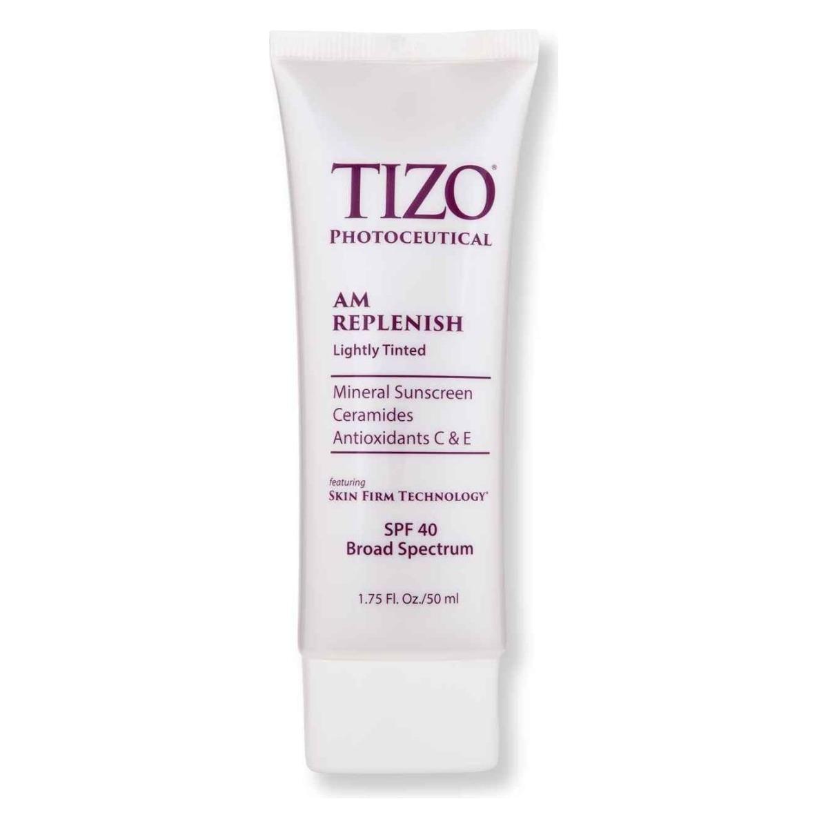 TIZO Photoceutical AM Replenish SPF 40 – Lightly Tinted – 50ml | Daily Mineral Sunscreen + Moisturiser with Zinc Oxide, Ceramides & Antioxidants TIZO Photoceutical AM Replenish SPF 40 Lightly Tinted 50 ml - Glam Global UKTIZO