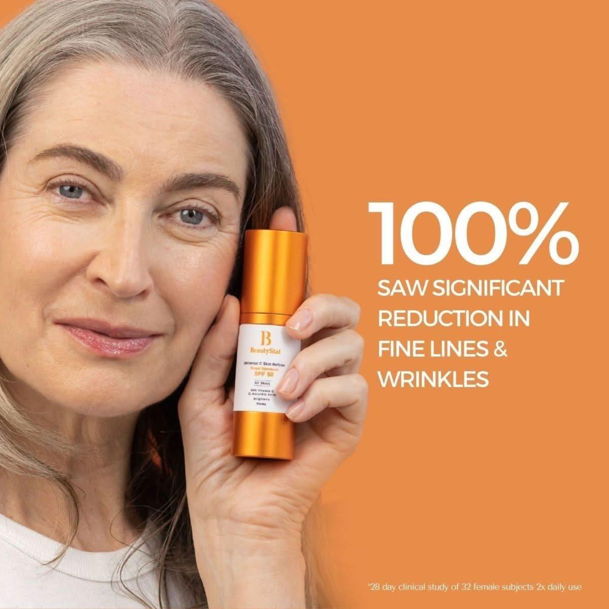 BeautyStat Universal C Skin Refiner Vitamin C Serum + SPF 50 Mineral Sunscreen – 30ml | Brightening & Anti-Aging UV Protection BeautyStat Universal C Skin Refiner Vitamin C Serum + SPF 50 Mineral Sunscreen - 30ml - Glam Global UKBeautyStat