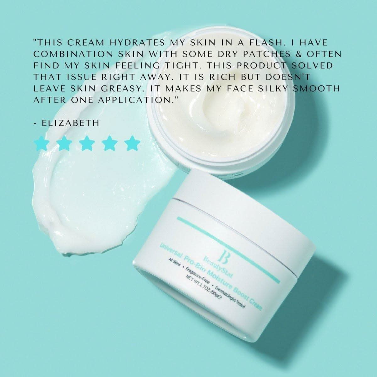 BeautyStat Universal Pro-Bio Moisture Boost Cream – 50ml | Lightweight, Deep Hydration & Barrier Repair BeautyStat Universal Pro - Bio Moisture Boost Cream - 50ml - Glam Global UKBeautyStat