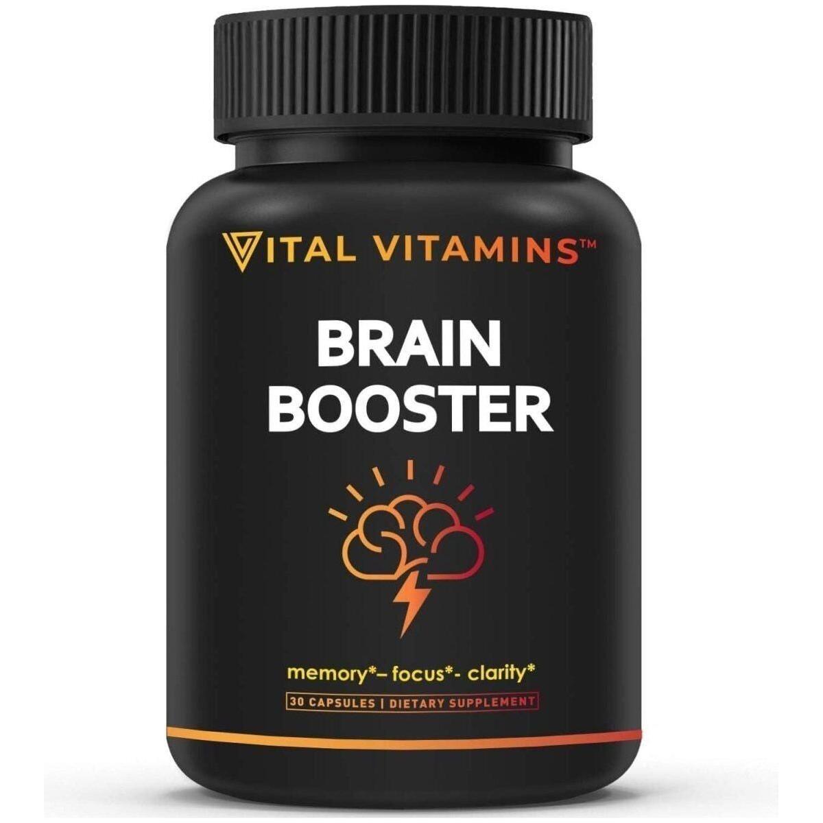 Vital Vitamins Brain Booster - 30 Capsules | Nootropic for Memory, Focus & Cognitive Support Vital Vitamins Brain Booster - 30 Capsules - Glam Global UKVital Vitamins