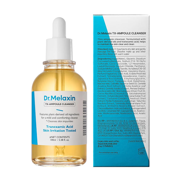 Dr.Melaxin TX Ampoule Cleanser – 100ml | Oil-to-Foam Deep Cleansing & Brightening Care