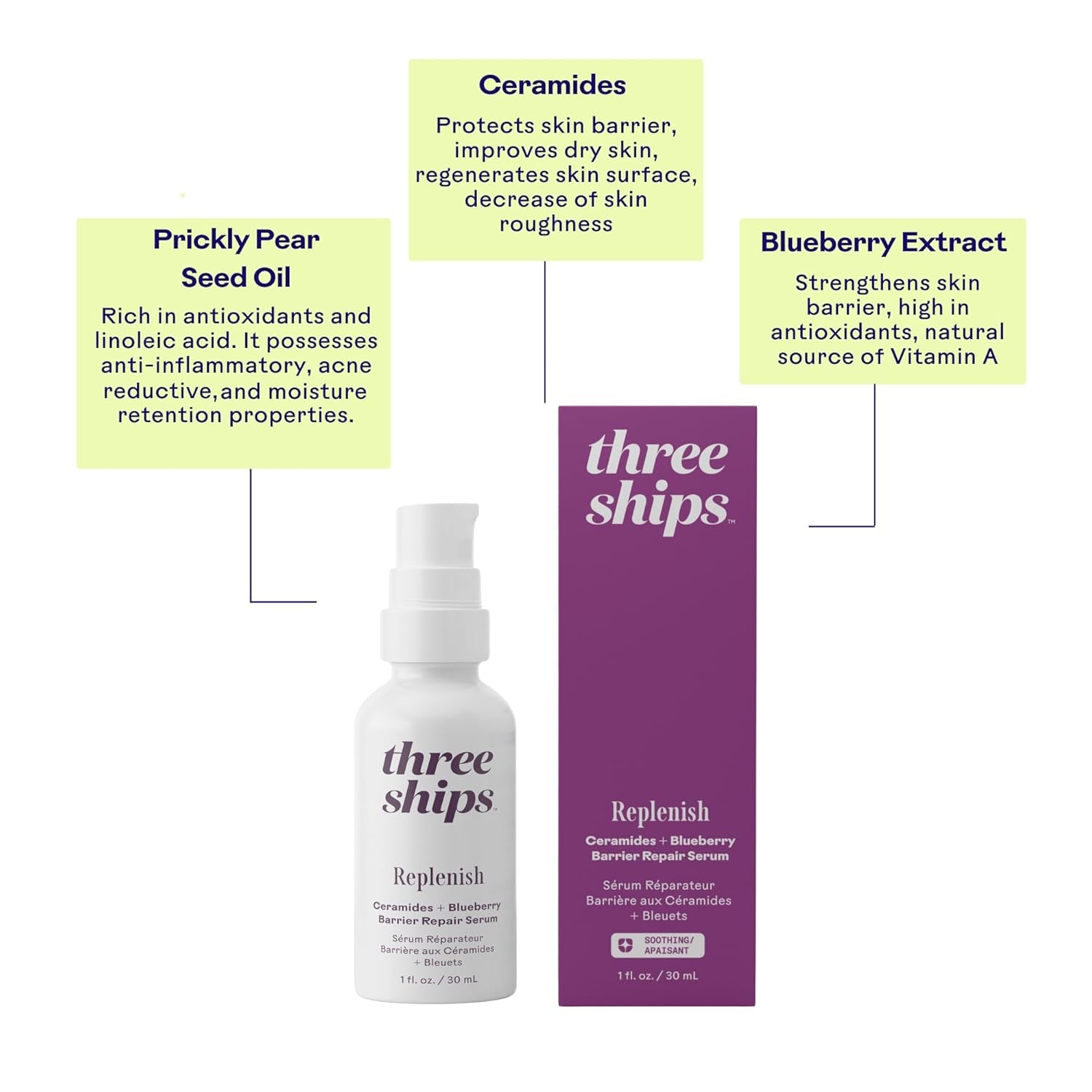 - Replenish Ceramides + Blueberry Barrier Repair Serum | Hydrate, Soothe, Nourish Skin | Cruelty-Free, Vegan, Paraben-Free, Sensitive Skin Safe (1 Fl Oz | 30 Ml)