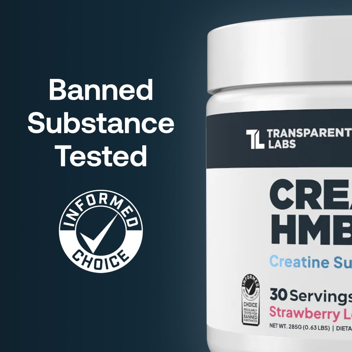Creatine HMB - Creatine Monohydrate Powder with HMB for Muscle Growth, Increased Strength, Enhanced Energy Output, and Improved Athletic Performance - 30 Servings, Strawberry Lemonade