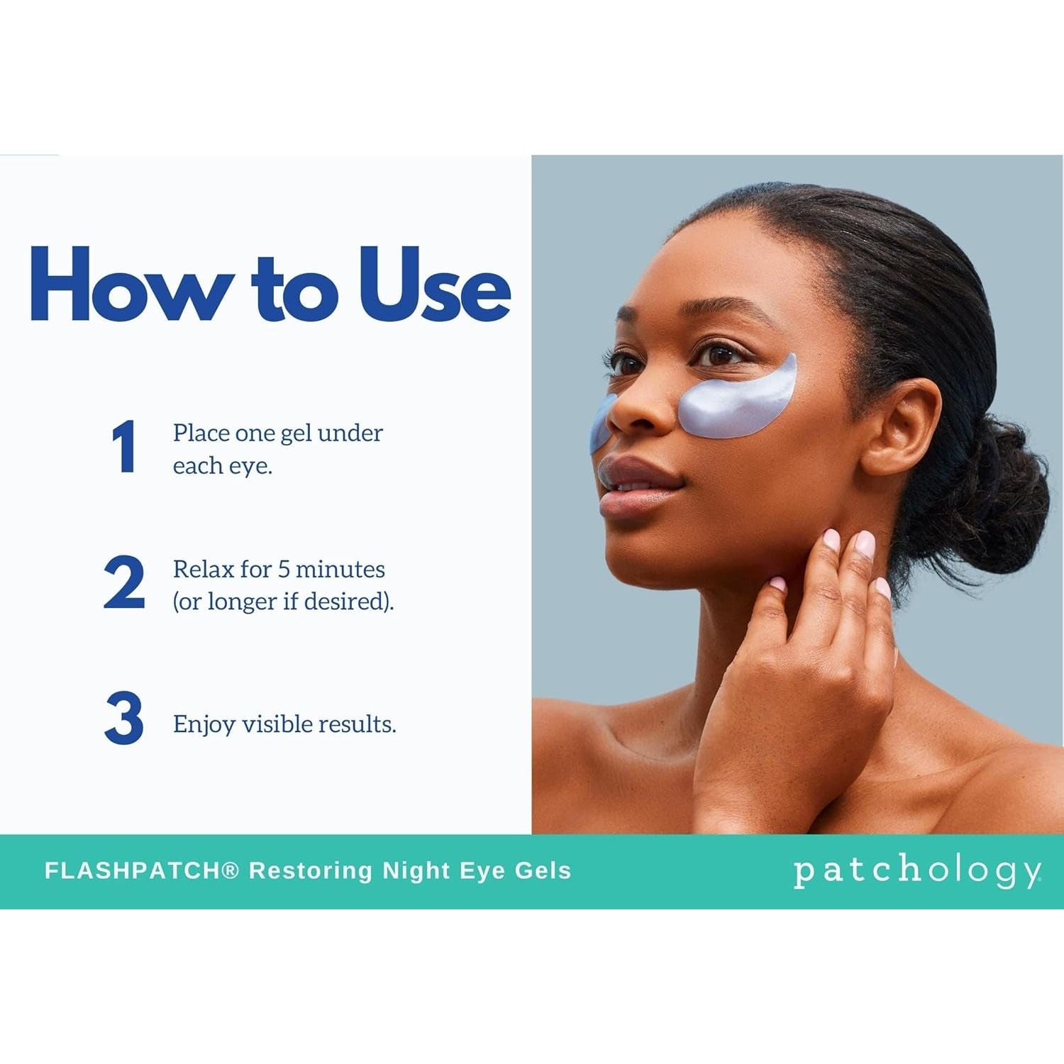 Patchology FlashPatch Restoring Night Eye Gels – 30 Pairs | Overnight Retinol & Peptide Depuffing Treatment