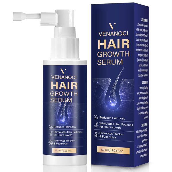 Venanoci Hair Growth Serum – 60ml | Rosemary, Rice Water & Biotin for Thicker, Fuller Hair