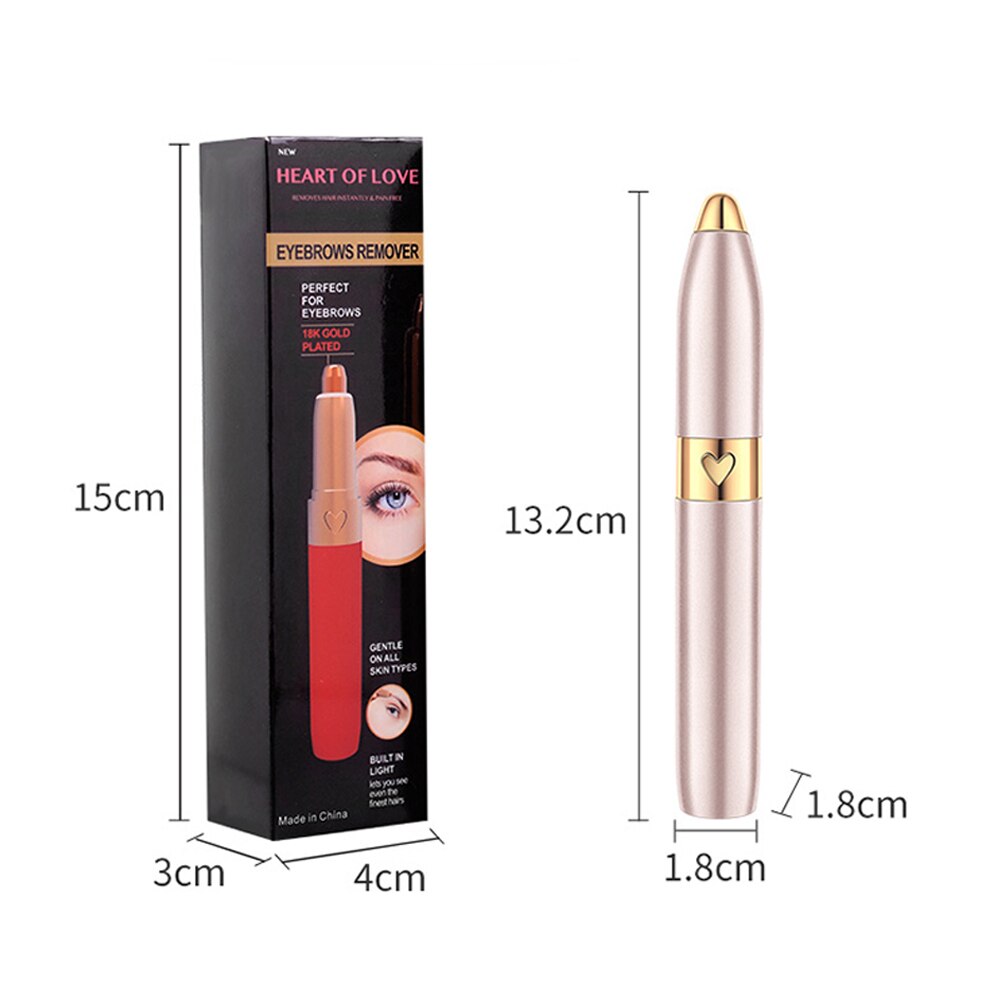 Lipstick Eyebrow Trimmer Pen – Painless Precise Shape