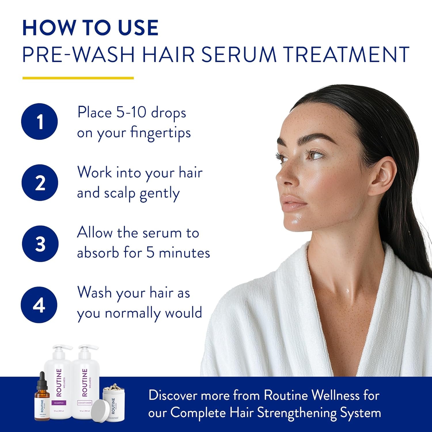 Routine Wellness Hair Serum – 30ml | Strengthens Thinning Hair & Nourishes Scalp | Rosemary, Argan & Tea Tree Oil