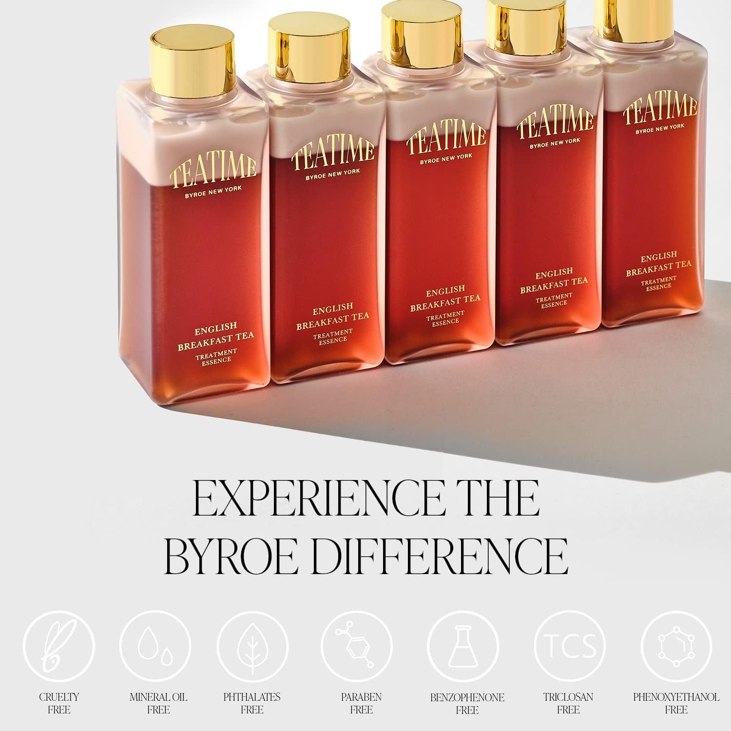 BYROE Teatime English Breakfast Tea Treatment Essence – 120ml | Hydrating, Firming & Skin Barrier Boost