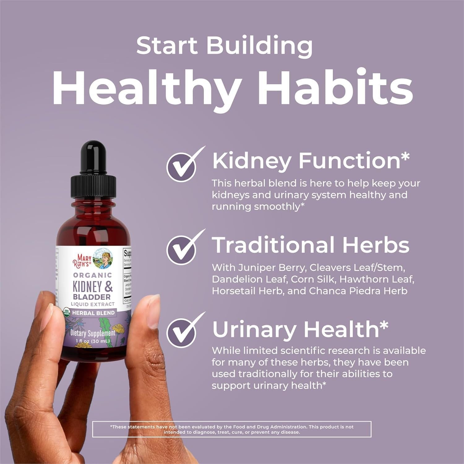 MaryRuth Organics Kidney & Bladder Liquid Extract – 30ml | Herbal Support for Renal & Urinary Health