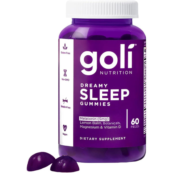 Goli Dreamy Sleep Gummies – 60 Gummies | Restful Sleep Support with Melatonin, Magnesium & Lemon Balm