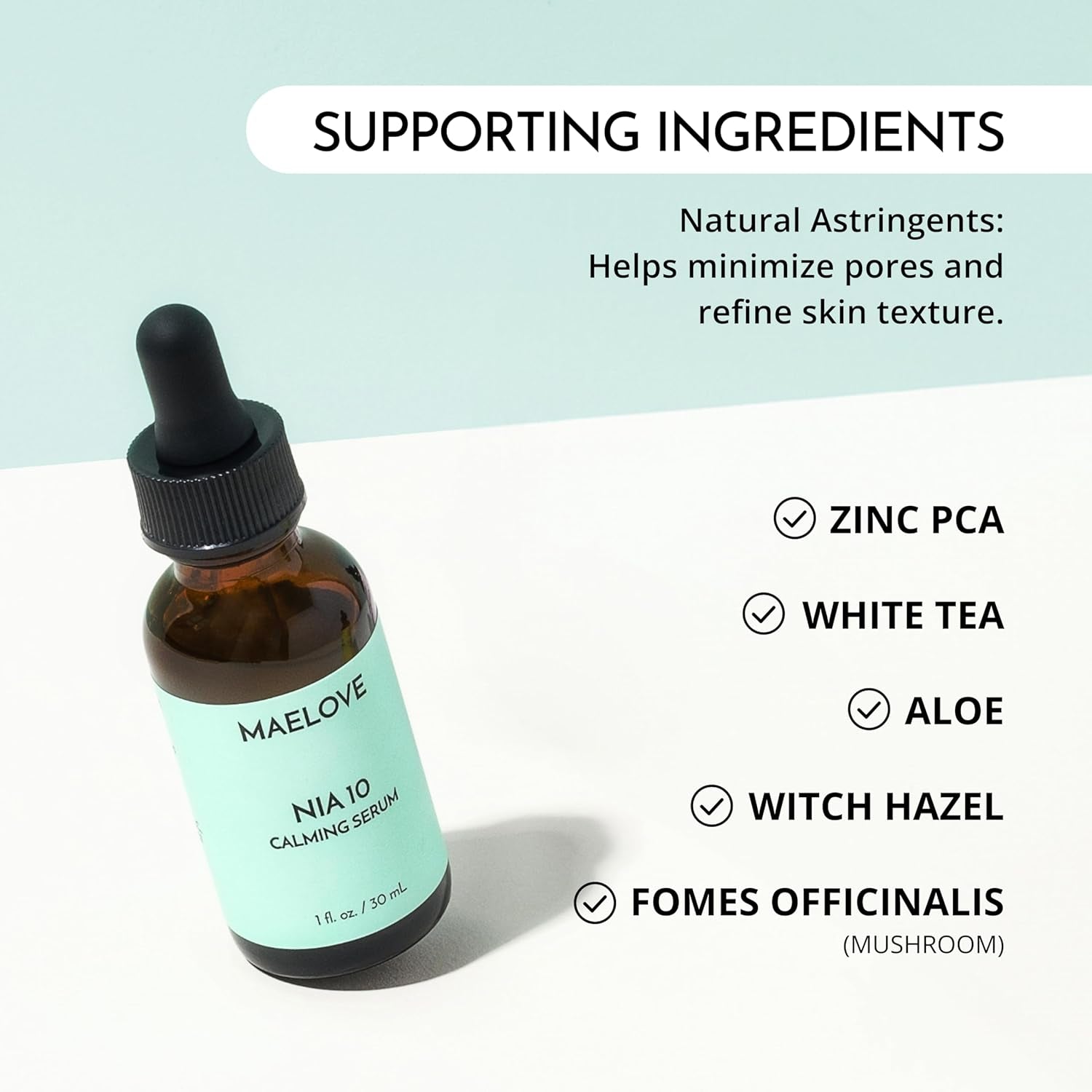 MAELOVE NIA 10 Calming Serum – 30ml | Soothes Redness & Strengthens Skin Barrier