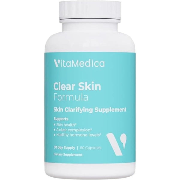 VitaMedica Clear Skin Formula – 60 Capsules | Vegan Supplement for Breakout-Prone Skin