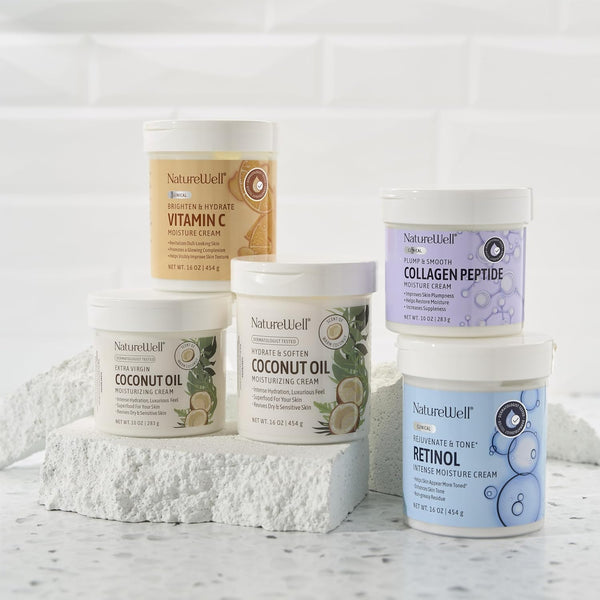 NATURE WELL Clinical Plump & Smooth Collagen Peptide Moisture Cream – 283g | Firming, Hydrating & Anti-Aging