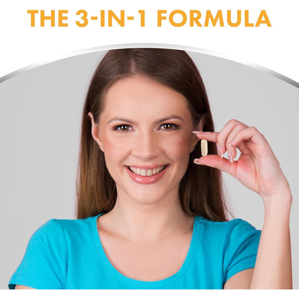 Adults Brain and Vision Supplement, 120 Count - Eye Vitamin, Mineral Supplement & Complete Multivitamin W/Lutein & Zeaxanthin – Brain Supplement for Focus, Concentration, Memory