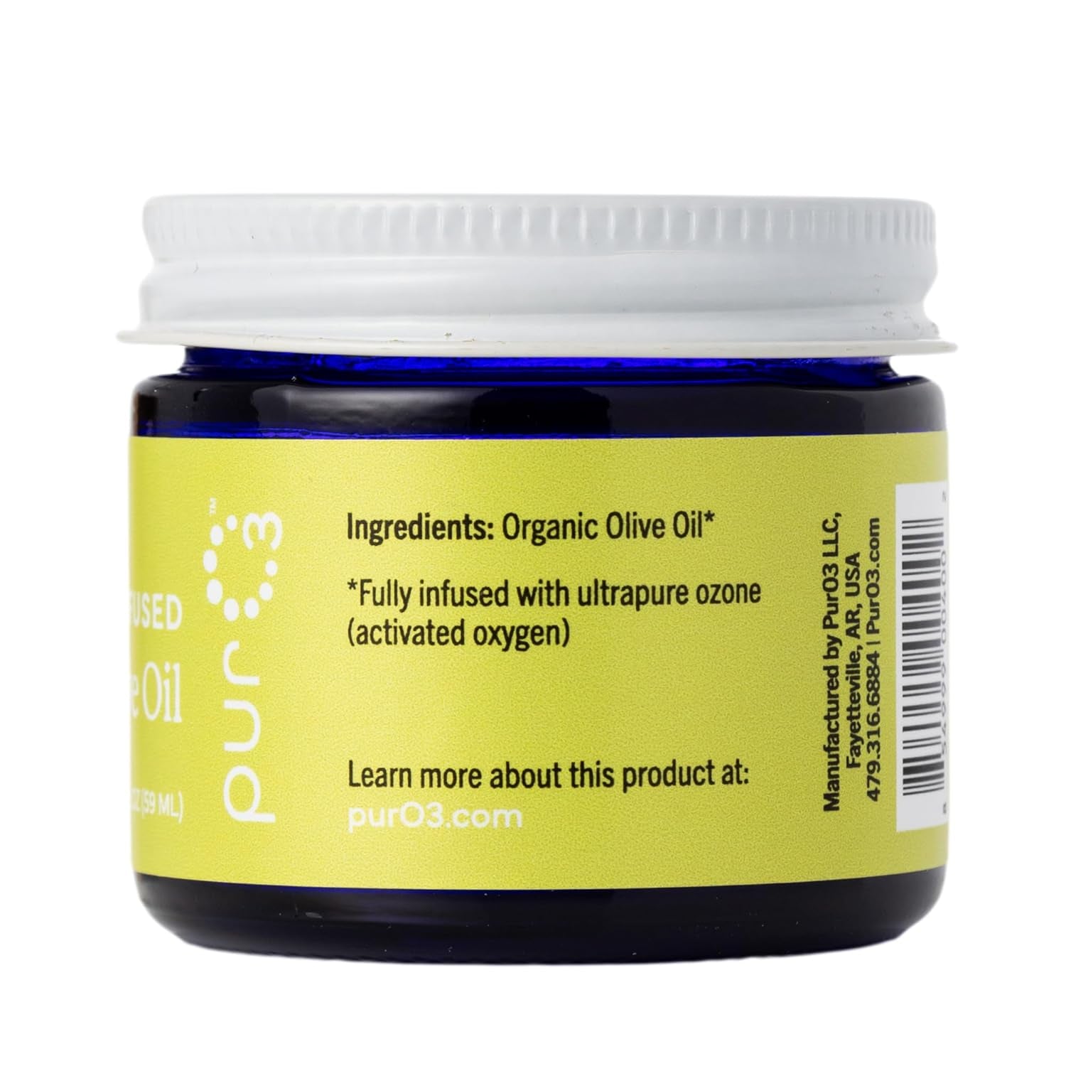 PurO3 Ozone-Infused Olive Oil – 59ml | Organic, Fully Ozonated Skin & Body Care