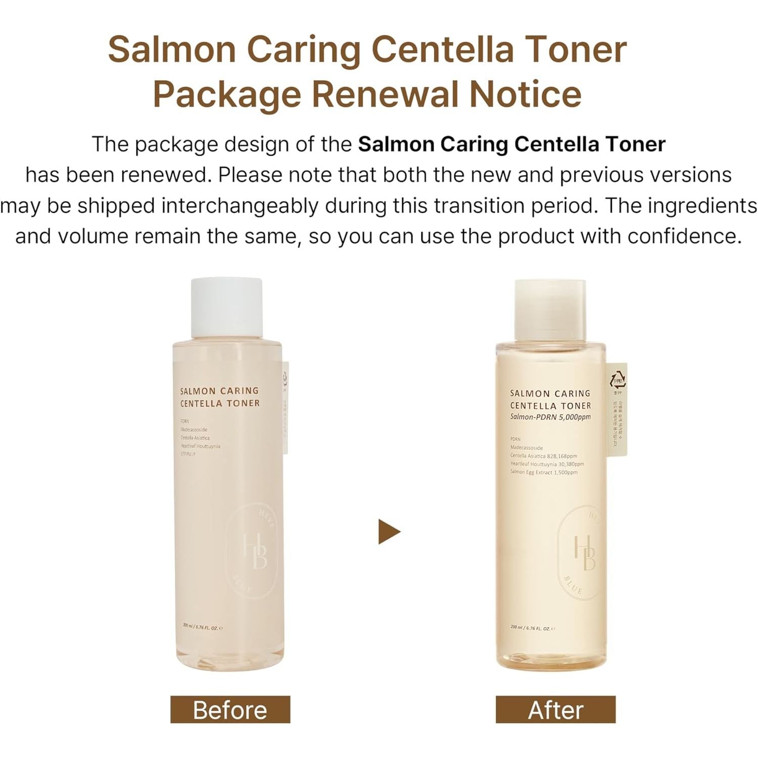 HEVEBLUE Salmon Caring Centella Toner – 200ml | Infused with Salmon PDRN 5,000ppm for Soothing, Hydration & Skin Renewal