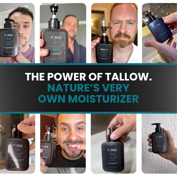 Forge Skin Tallow Face Wash – 150ml | Hydrating, Anti-Aging Cleanser for Men with Grass-Fed Tallow
