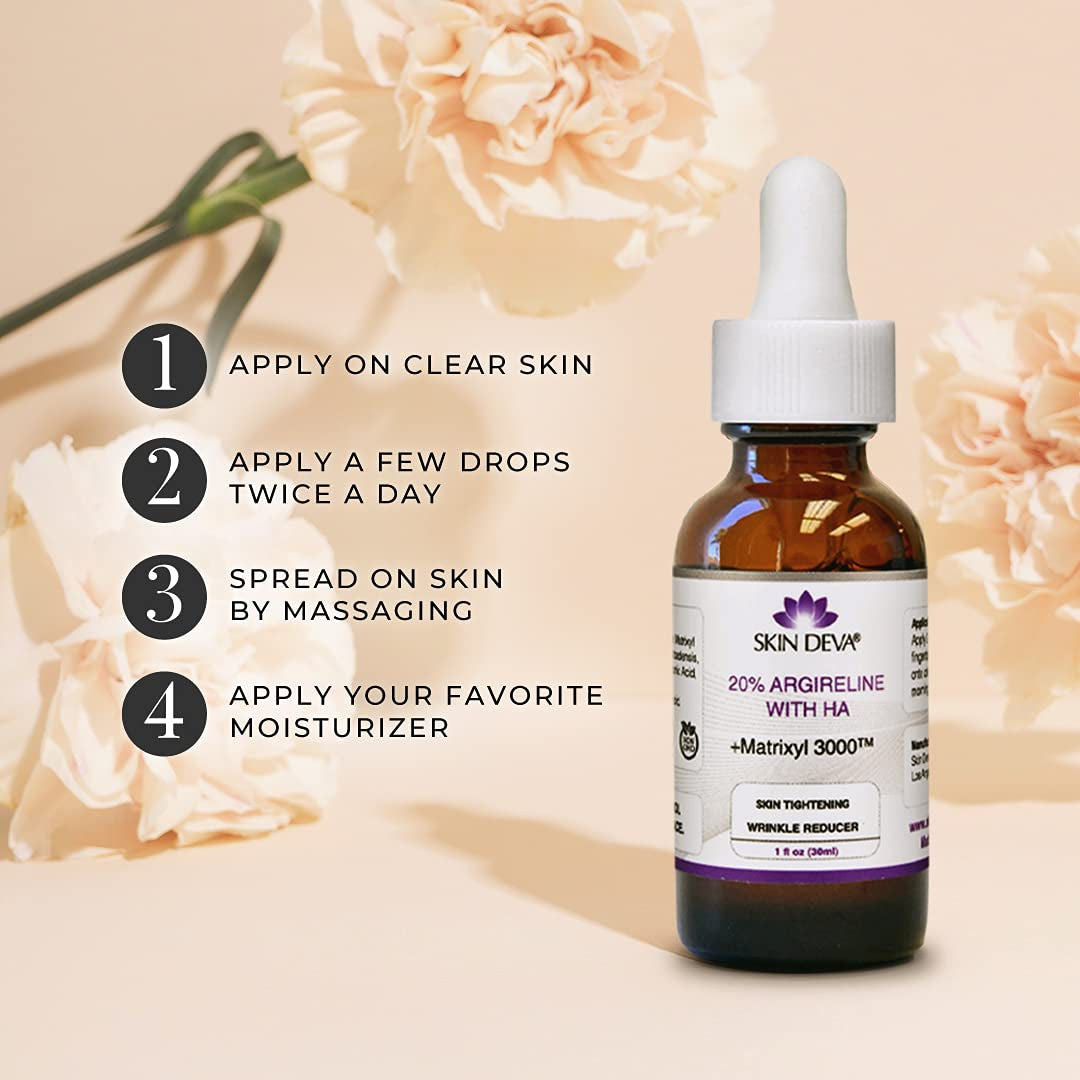 SKIN DEVA 20% Argireline With HA + Matrixyl 3000™ – 30ml | Wrinkle-Reducing Peptide Serum for Firmer, Youthful Skin