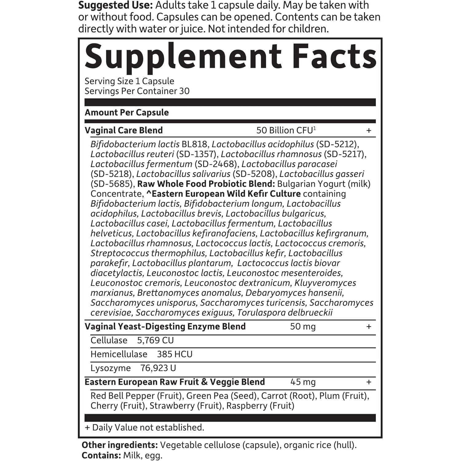 Garden of Life RAW Probiotics Vaginal Care – 30 Vegetarian Capsules | 50 Billion CFU for Feminine Flora, Yeast & UTI Support