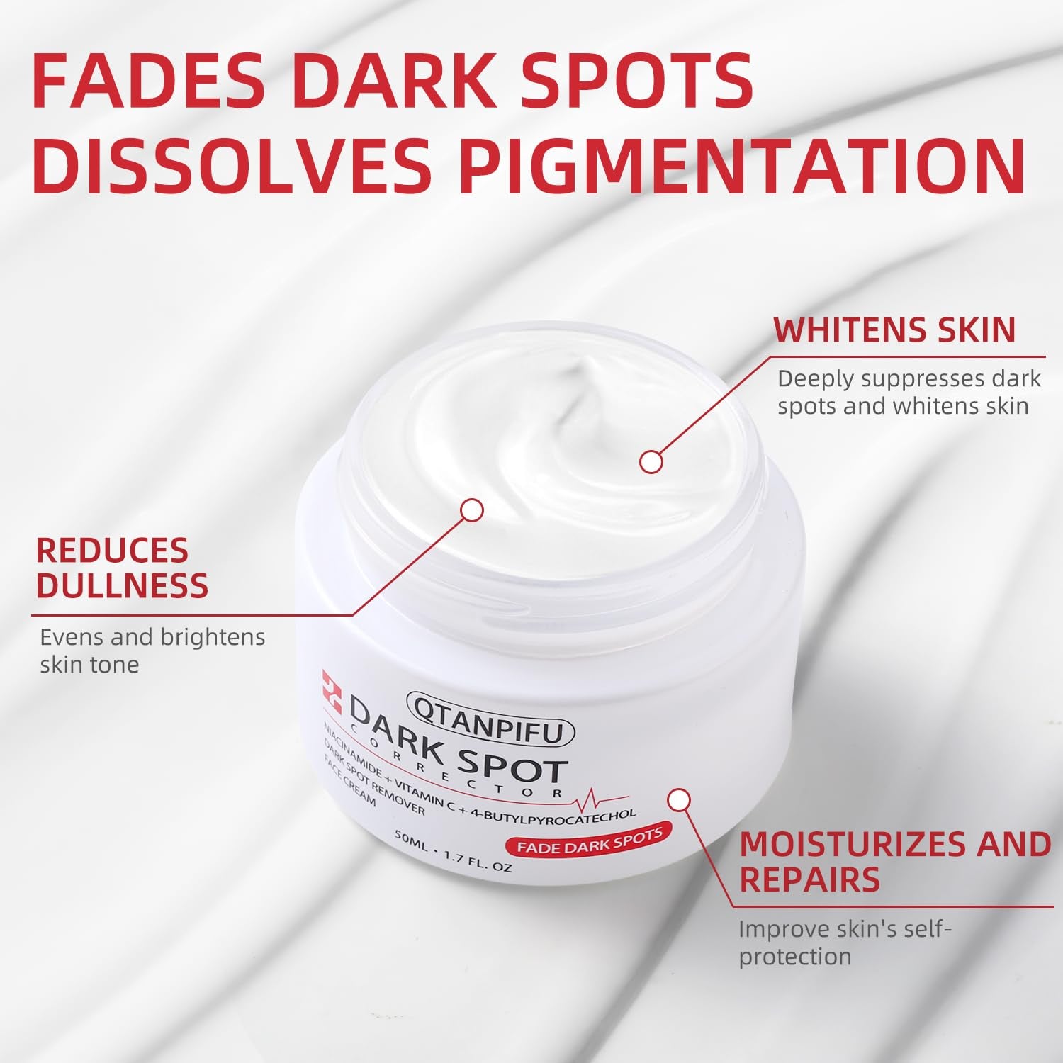 QTANPIFU Dark Spot Corrector – 50ml | Brightens Pigmentation, Sun Spots & Uneven Skin Tone