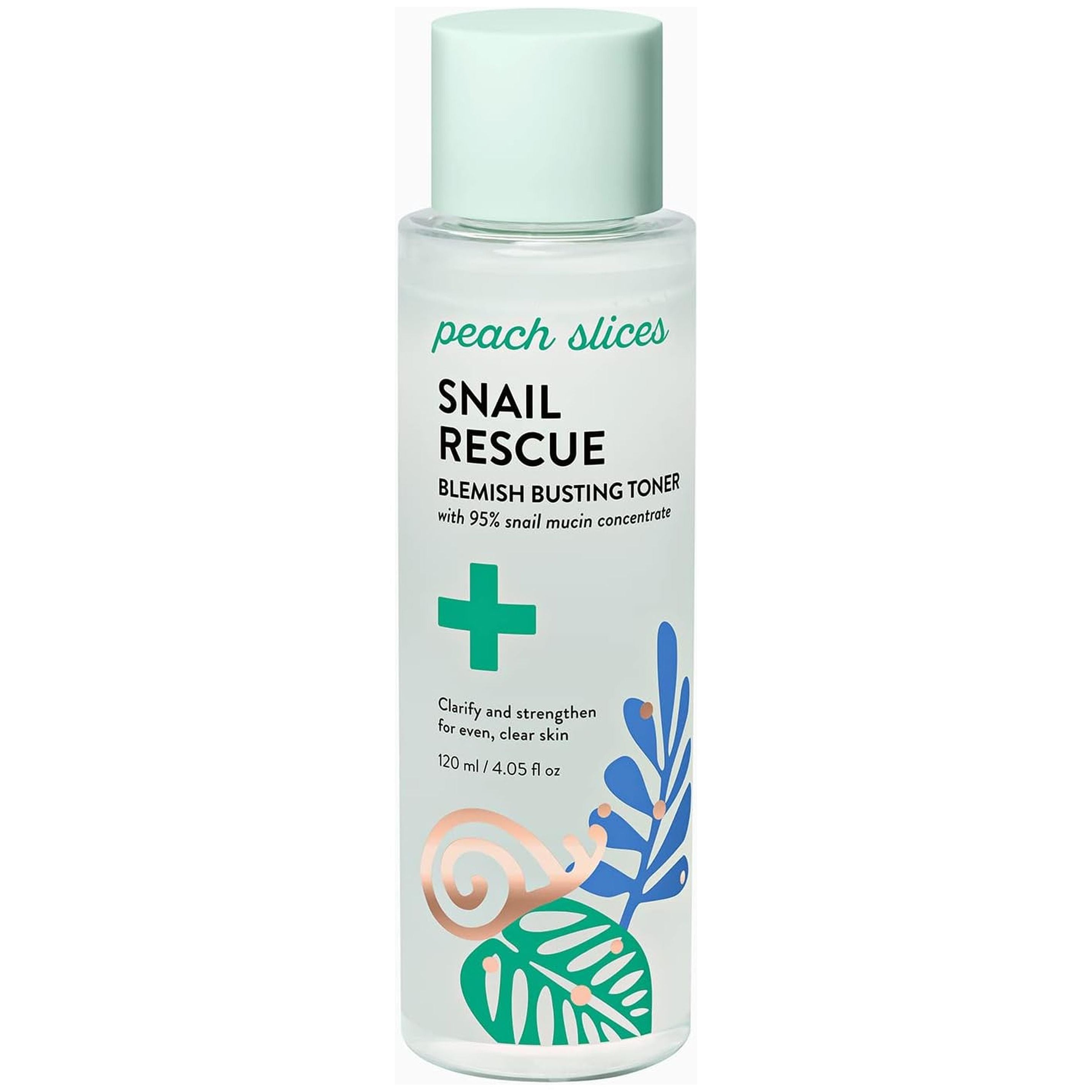 Peach Slices Snail Rescue Blemish Busting Toner – 120ml | Hydrate, Exfoliate & Target Blemishes with 95% Snail Mucin & Cica