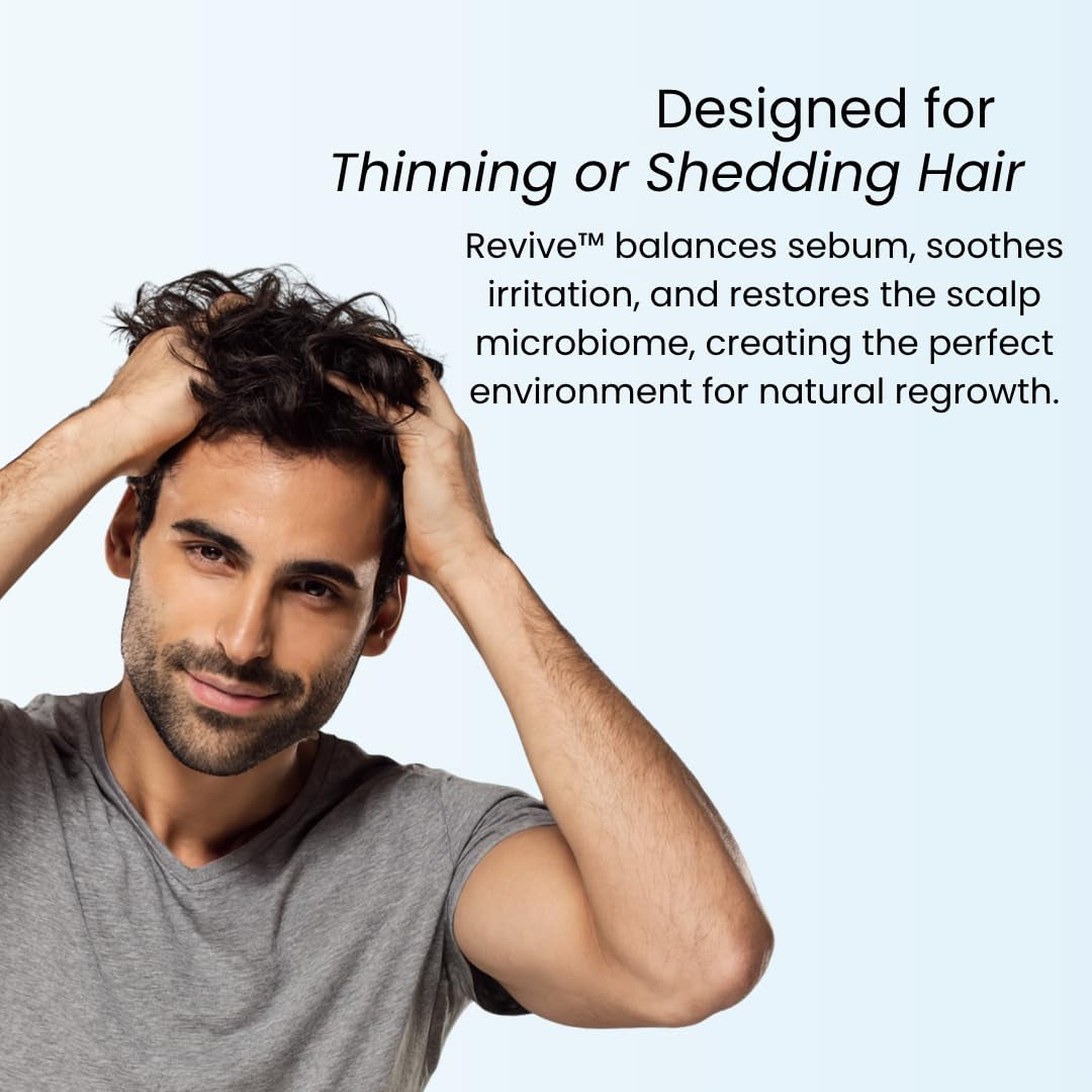 Revive Hair Strengthening Shampoo – with Biotin, Caffeine, Rosemary & Niacinamide – Supports Thicker, Fuller-Looking Hair – Sulfate-Free – 250Ml