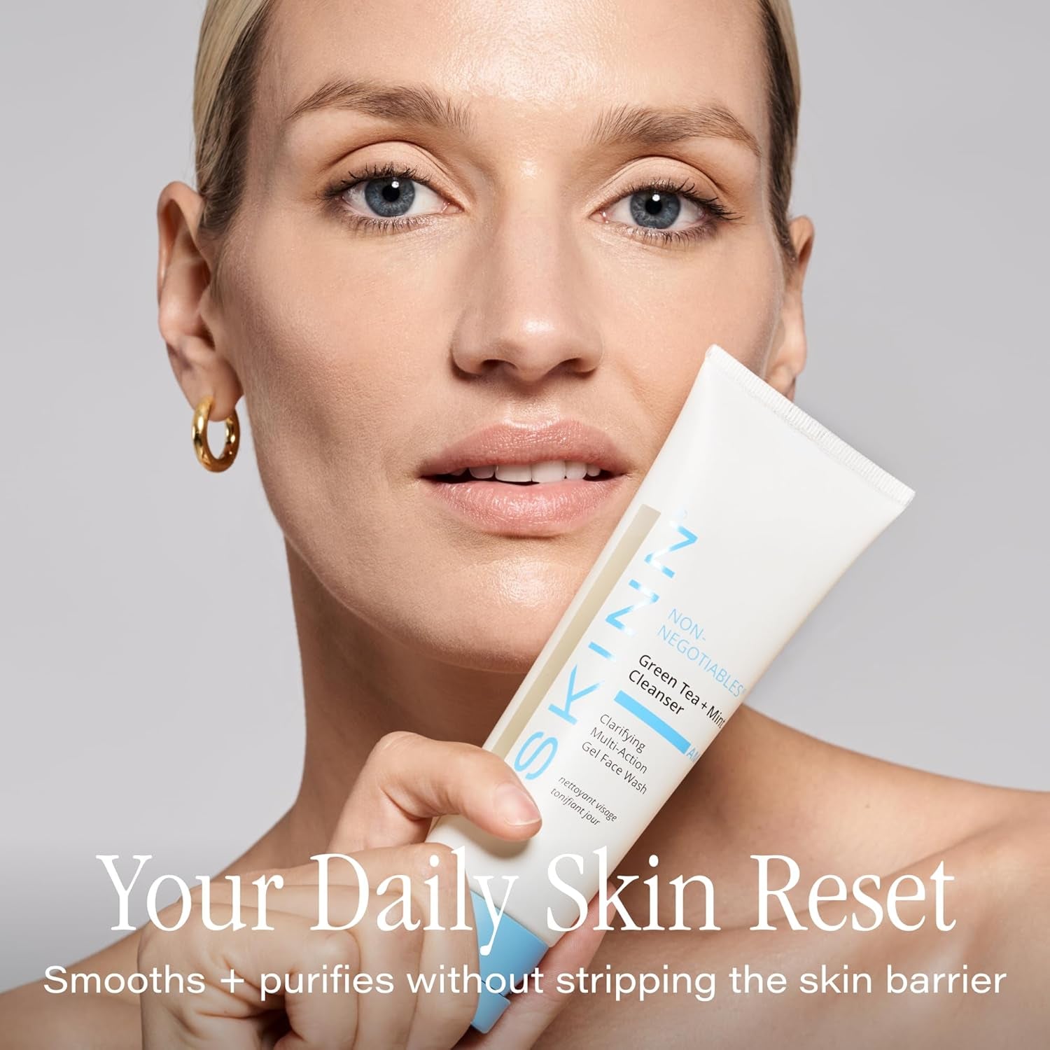 SKINN Green Tea + Mint Cleanser, AM Facewash - 120ml