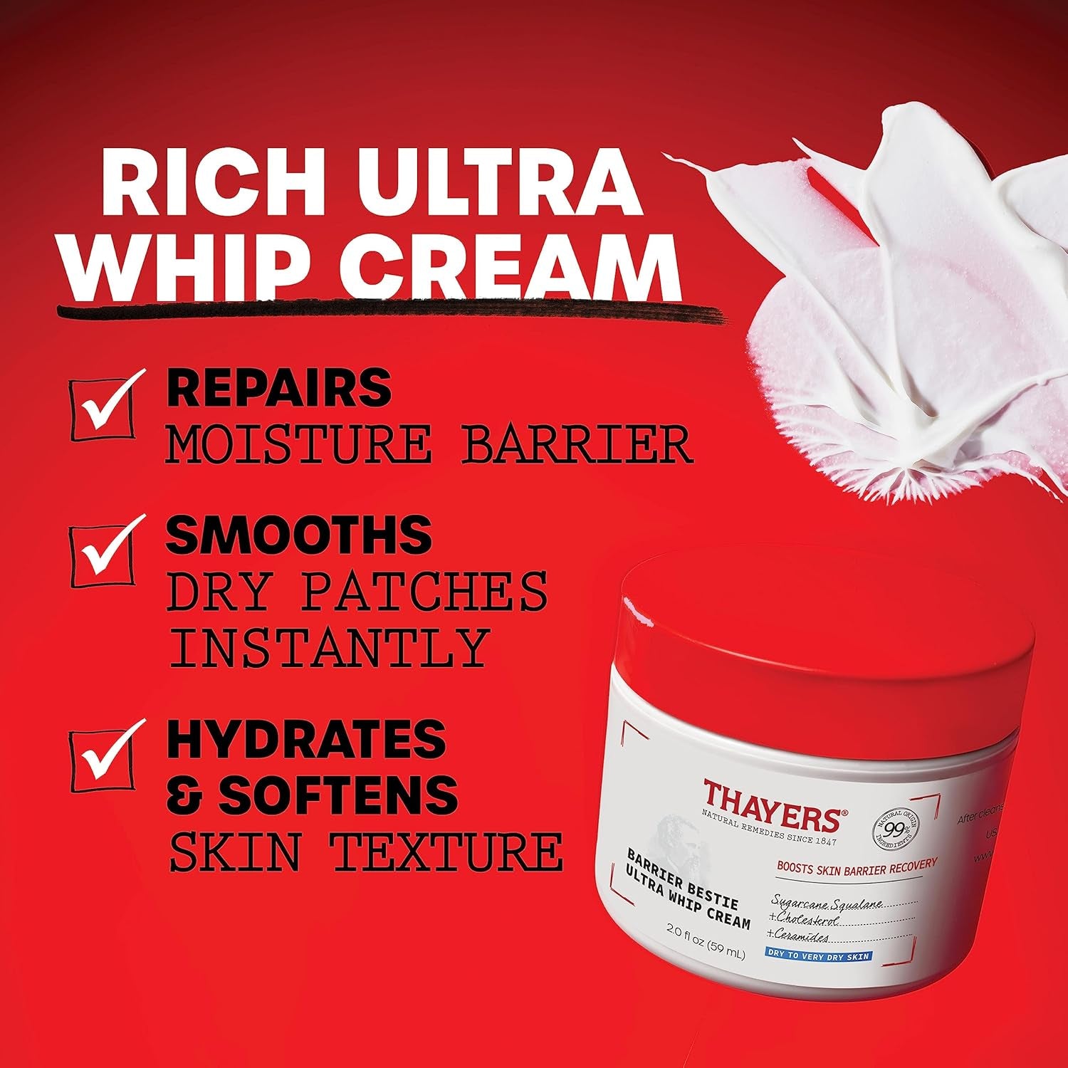 THAYERS Barrier Bestie Ultra Whip Cream - 59ml