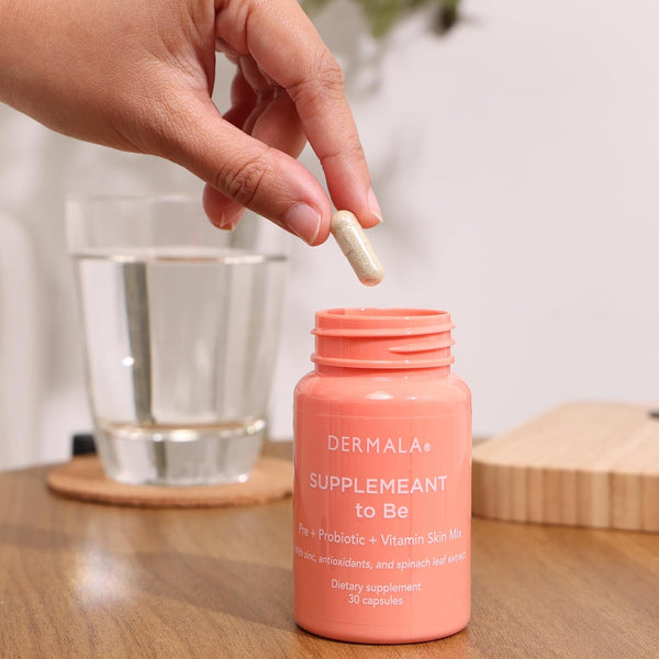 Dermala SUPPLEMEANT to Be – 30 Capsules | Probiotic Acne Supplement for Clearer Skin & Balanced Gut Health
