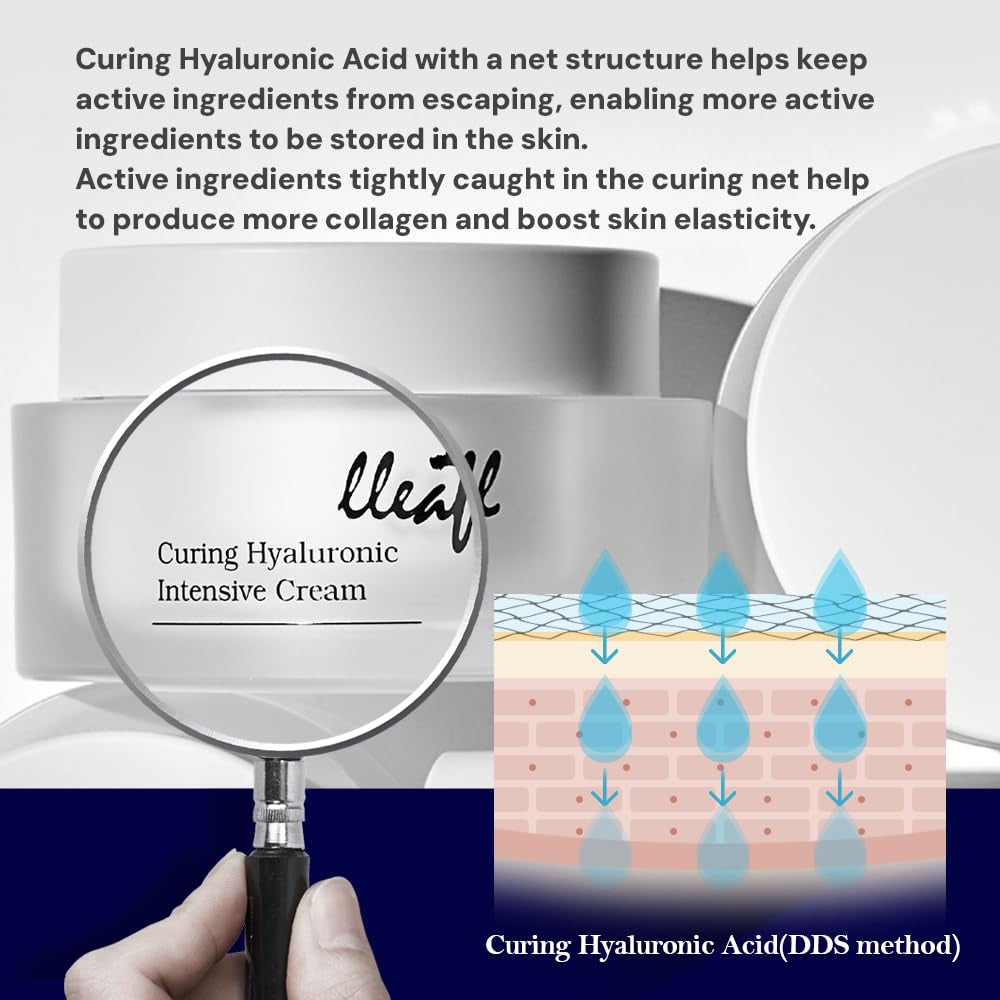 lleafill Curing Hyaluronic Intensive Cream – 50ml | Deep Hydration & Firming Anti-Aging Moisturizer