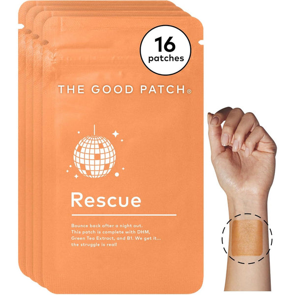 The Good Patch Rescue – 16 Patches | Plant-Powered Recovery Patch with DHM, Green Tea & Vitamin B1