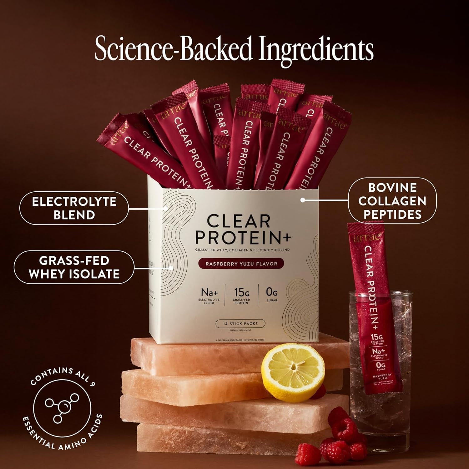 Clear Protein – Natural Protein Supplement, Smooth Texture, Easy to Mix, 14 Servings, Clean Formula with Electrolytes