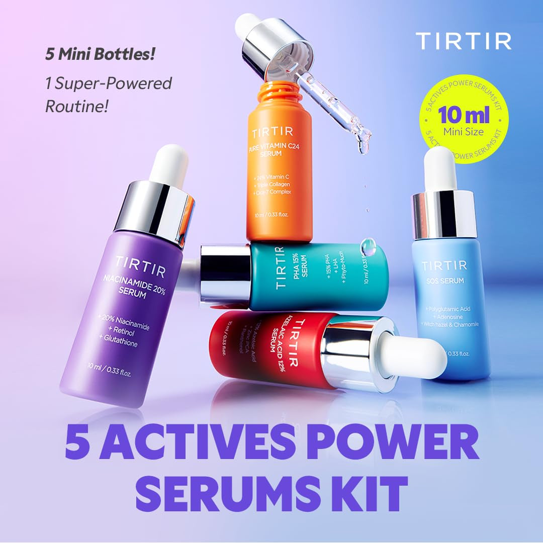 TIRTIR 5 Actives Power Serums Kit – 5 x 10ml | Brightening, Hydrating & Skin Renewal Set