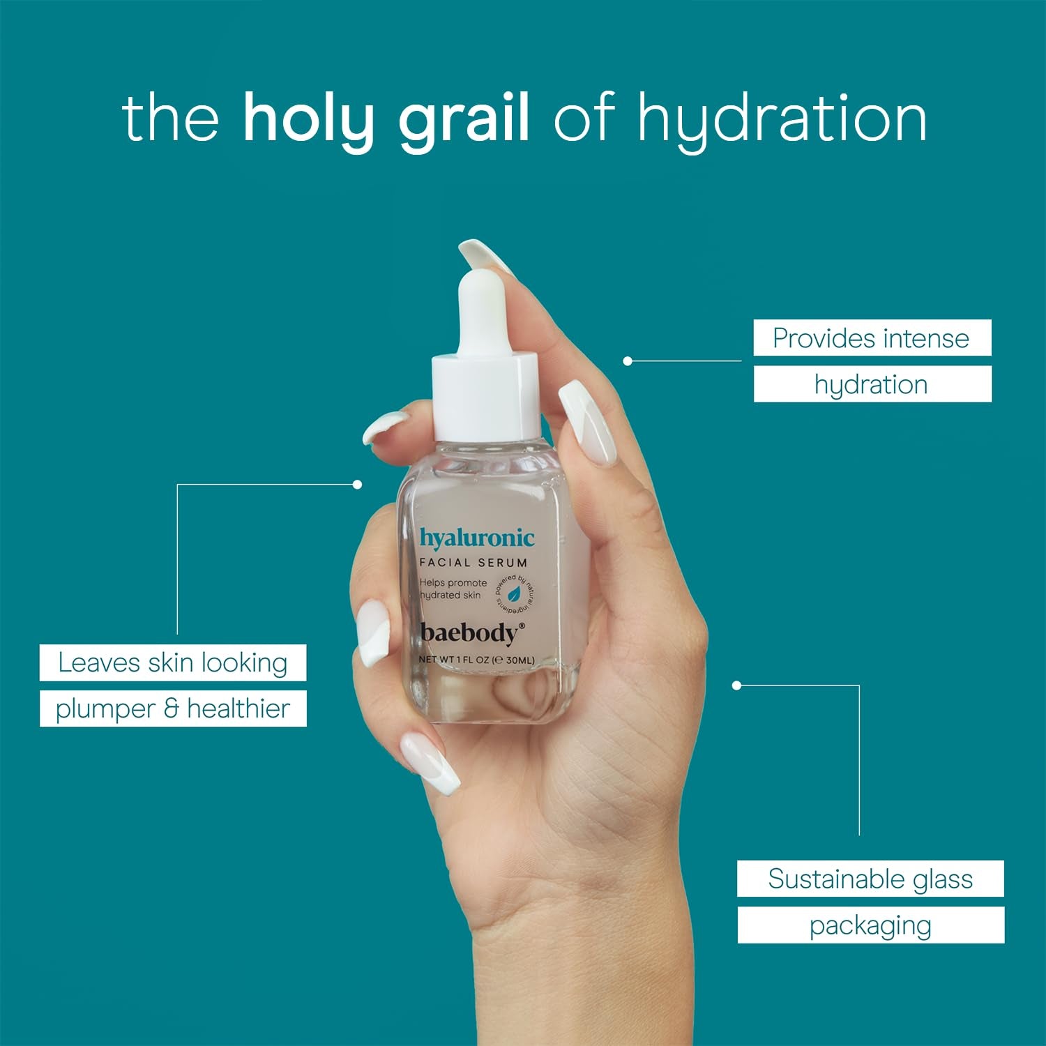 Baebody Hyaluronic Facial Serum – 30ml | Deep Hydration, Plumping & Anti-Aging with Vitamins C & E