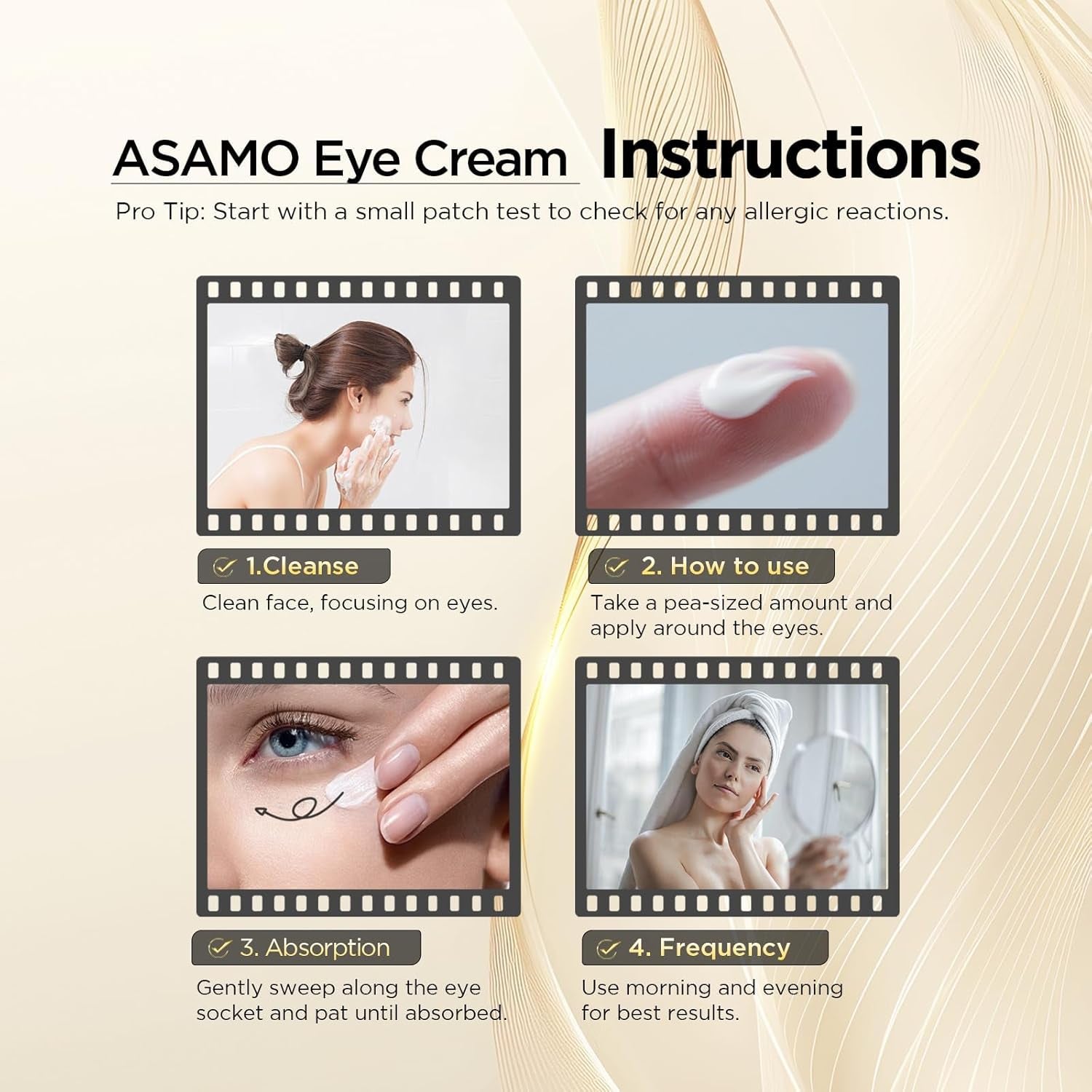 Retinol Eye Cream – Retinol and Peptides for Fine Lines, Puffiness, and Under-Eye Shadows, anti Aging, Eye Care Daily Wrinkle Cream,1.06 Fl.Oz