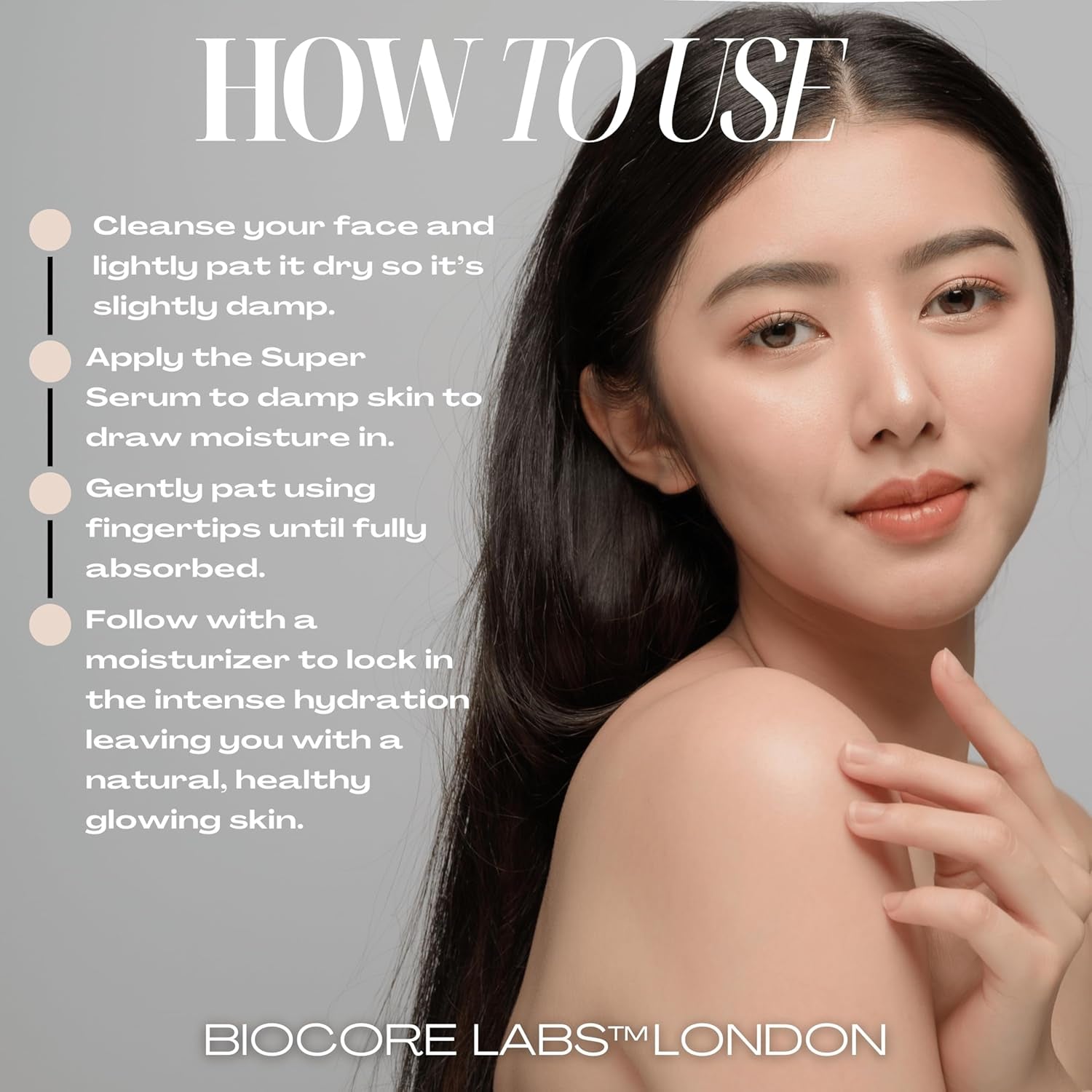 BIOCORE LABS 3-In-1 Snail Mucin Super Serum – 100ml | Hydrates, Firms & Plumps with 80% Snail Filtrate, Peptides & Hyaluronic Acid