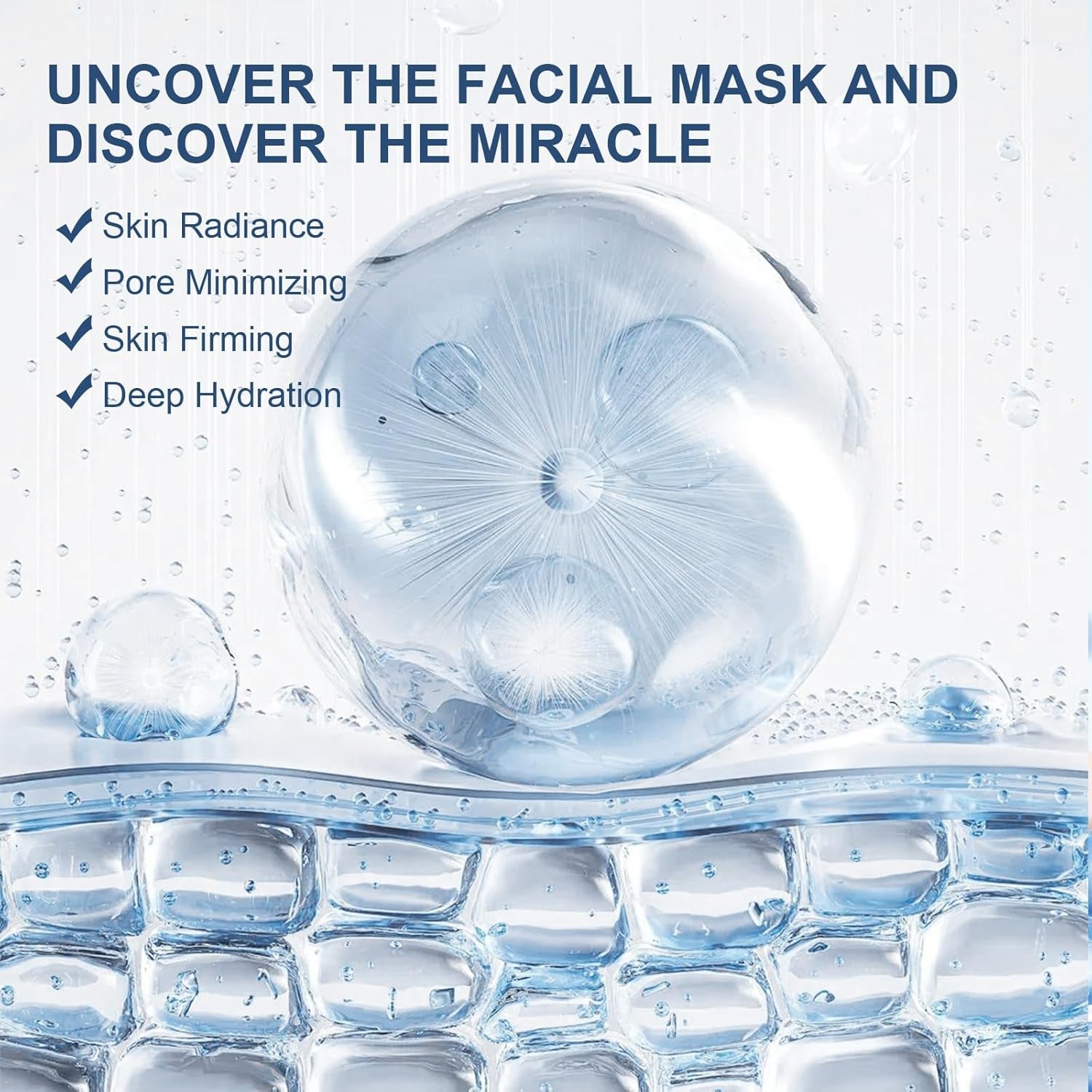 AVJONE Deep Collagen Power Boosting Mask – 35g x 4 Sheets | Overnight Anti-Aging & Firming Hydrogel Mask