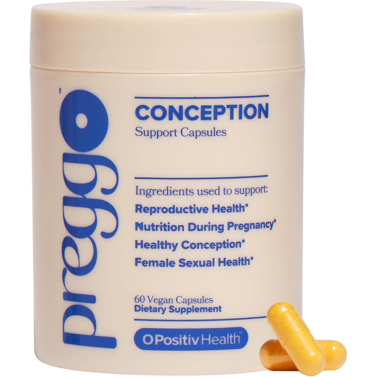 O Positiv Preggo Conception Support – 60 Capsules | OBGYN-Formulated Fertility Support with CoQ10, NAC, Folic Acid & Vegan Omega-3