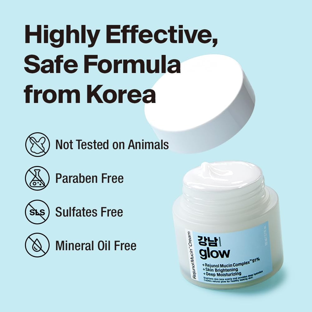 GANGNAM GLOW Rejunol Mucin™ Cream – 110ml | Intense Hydration & Radiance with PDRN & Snail Mucin