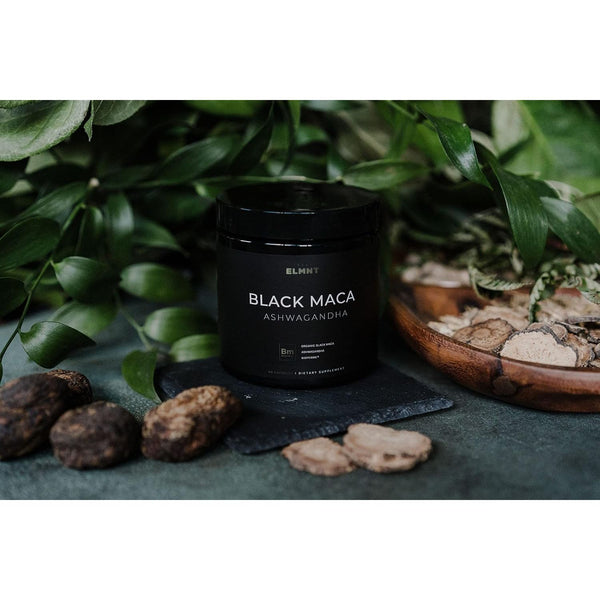 Terra Elmnt 40,000Mg 40X Strength Organic Black Maca Root + Ashwagandha - #1 Highest Potency Black Maca Root Capsules for Men Supplement 100% Pure Maca Peruana 40:1 Extract Maca Powder Pills Male Booster