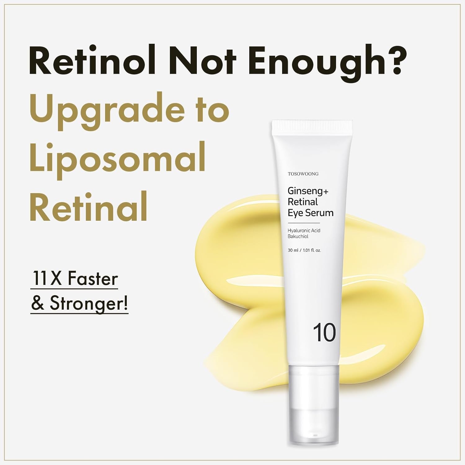 Ginseng plus Retinal Eye Serum with Retinal Niacinamide Bakuchiol Correction for Puffy Eye Bags Fine Lines Dark Circles Wrinkles, Korean Skin Care, 30Ml, 1.01 Fl.Oz.