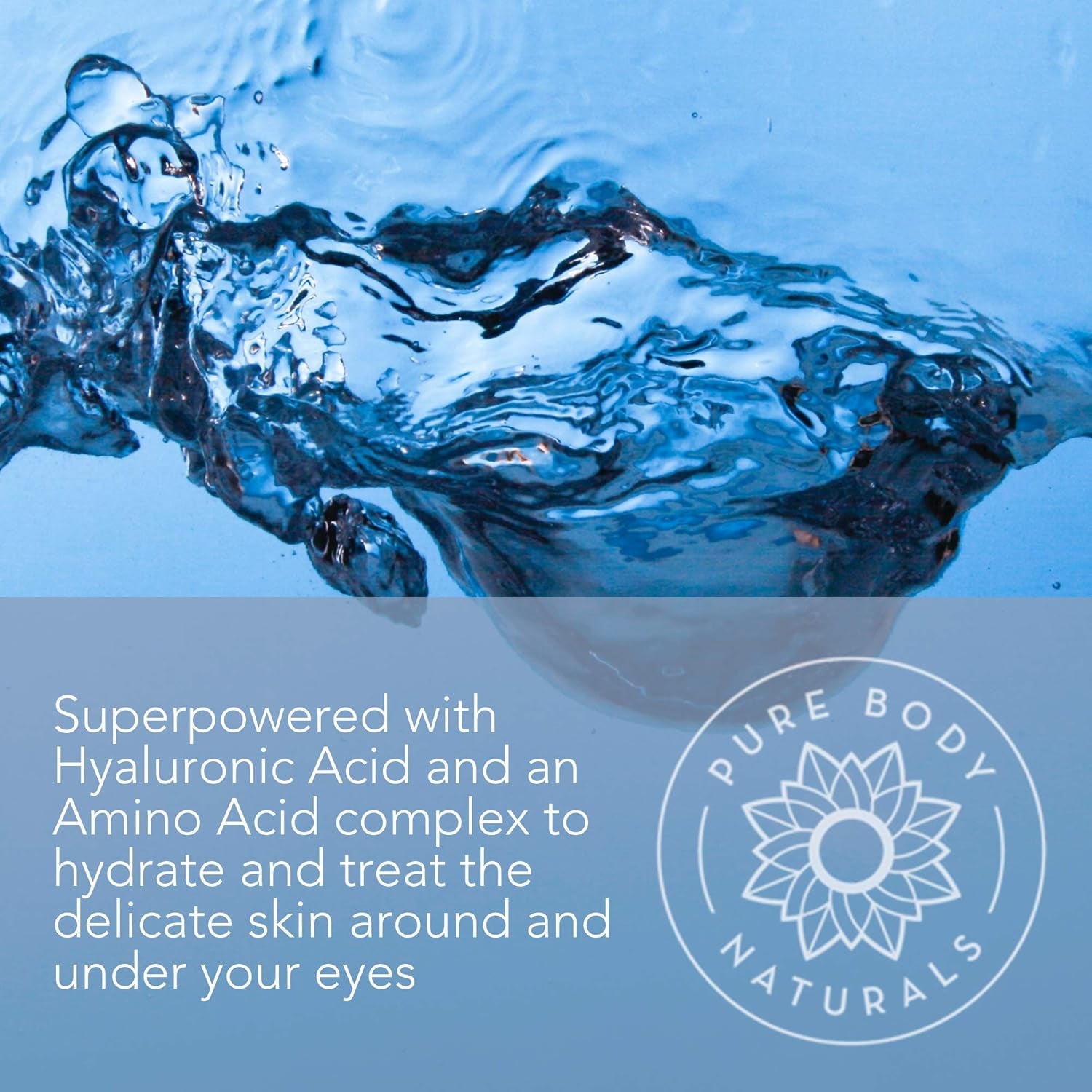 Pure Body Naturals Pure Brightness Eye Gel – 50ml | Hydrating & Firming Treatment for Dark Circles, Puffiness & Fine Lines