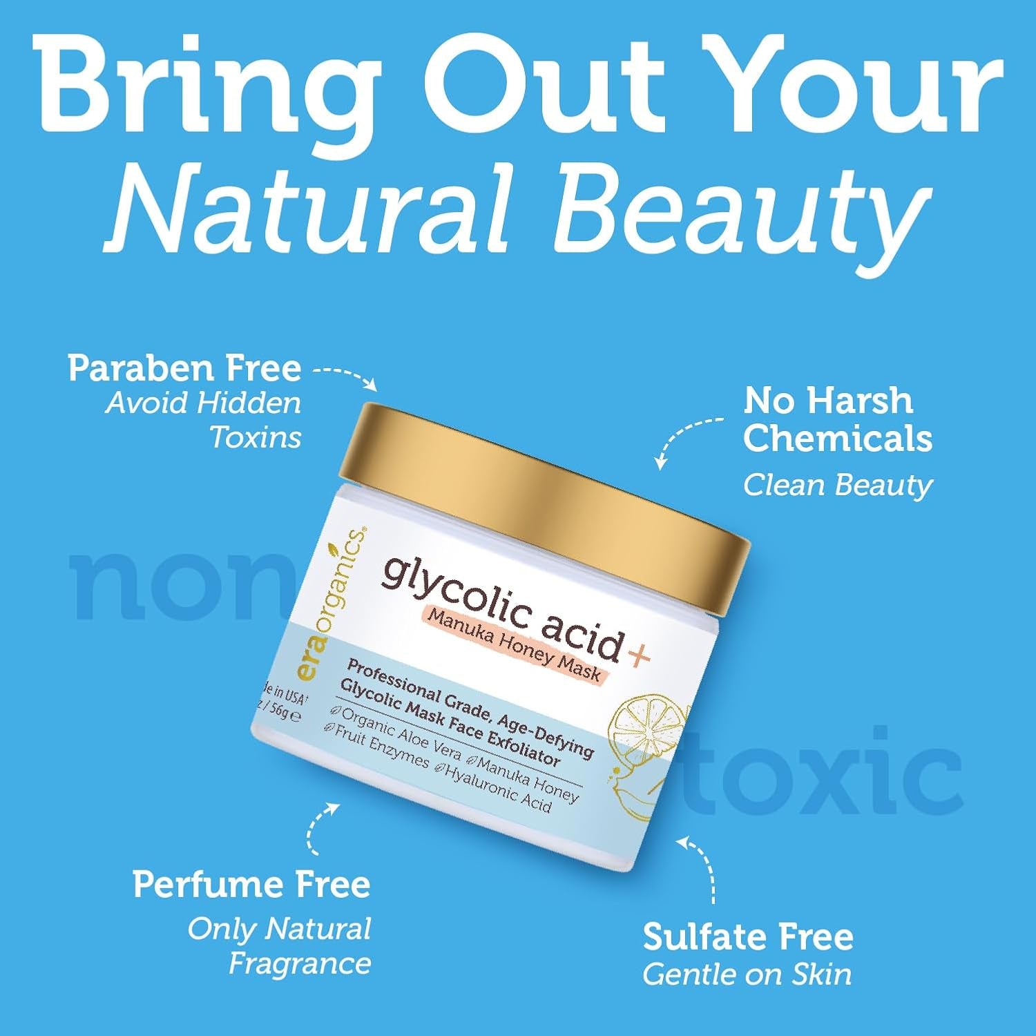 Era Organics Glycolic Acid + Manuka Honey Mask - 56g