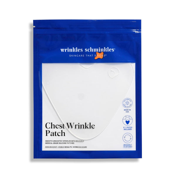 Wrinkles Schminkles Chest Wrinkle Patch – 1 Pack | Reusable Medical Grade Silicone for Smoother, Younger-Looking Skin