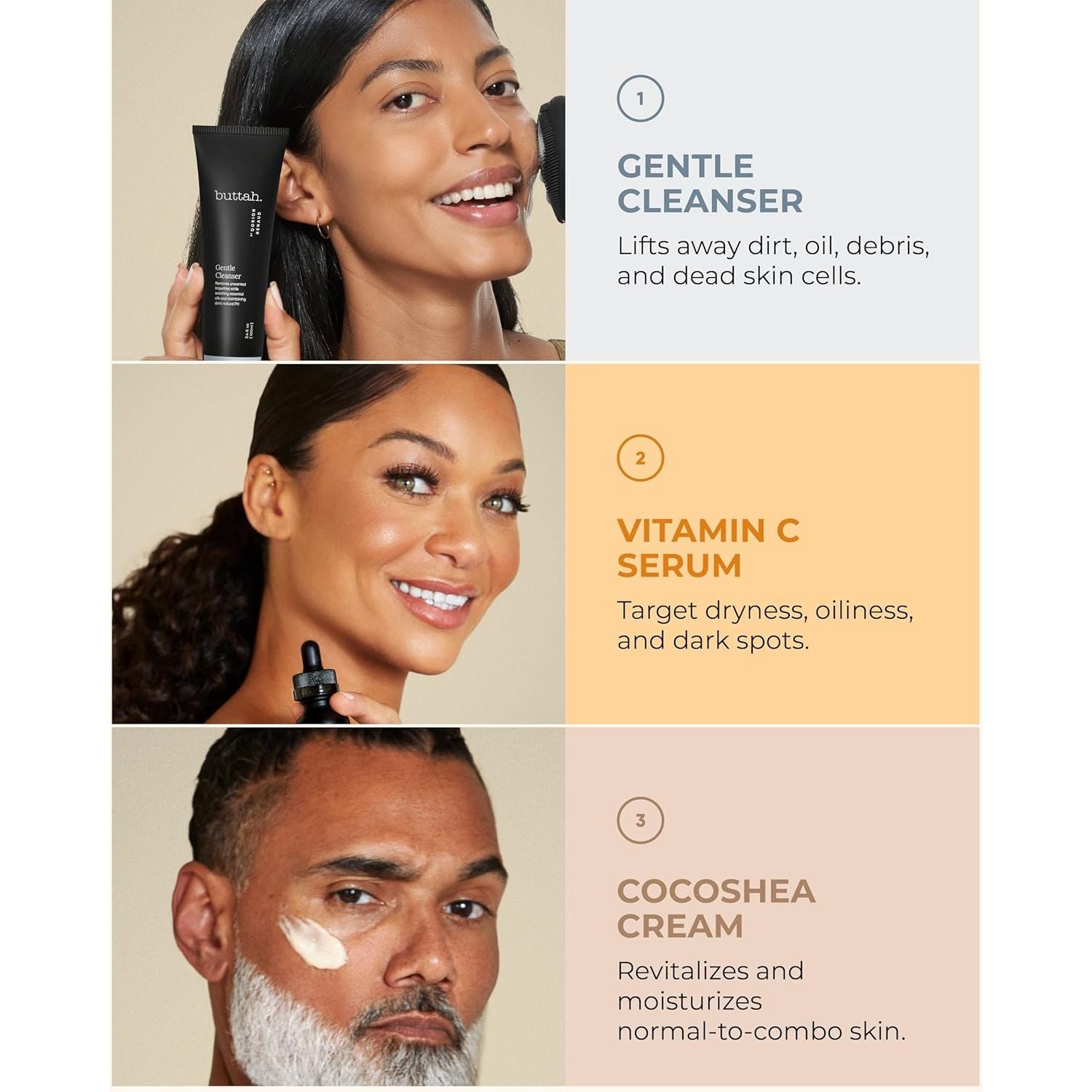 buttah. by Dorion Renaud Skin Transforming Kit | CocoShea Cream | Brightening, Hydration & Glow for Melanin-Rich Skin