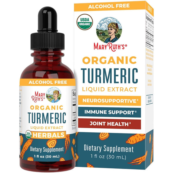 MaryRuth Organics Turmeric Liquid Extract – 30ml | Herbal Support for Immunity, Joints & Brain Health
