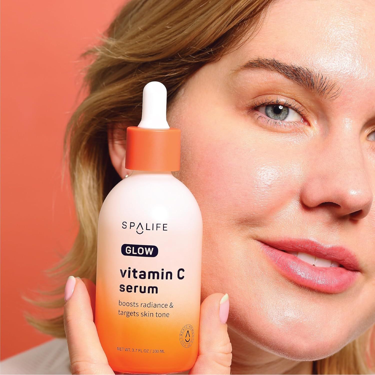 SpaLife GLOW Vitamin C Serum – 100ml | Brightening, Radiance & Pore Refining