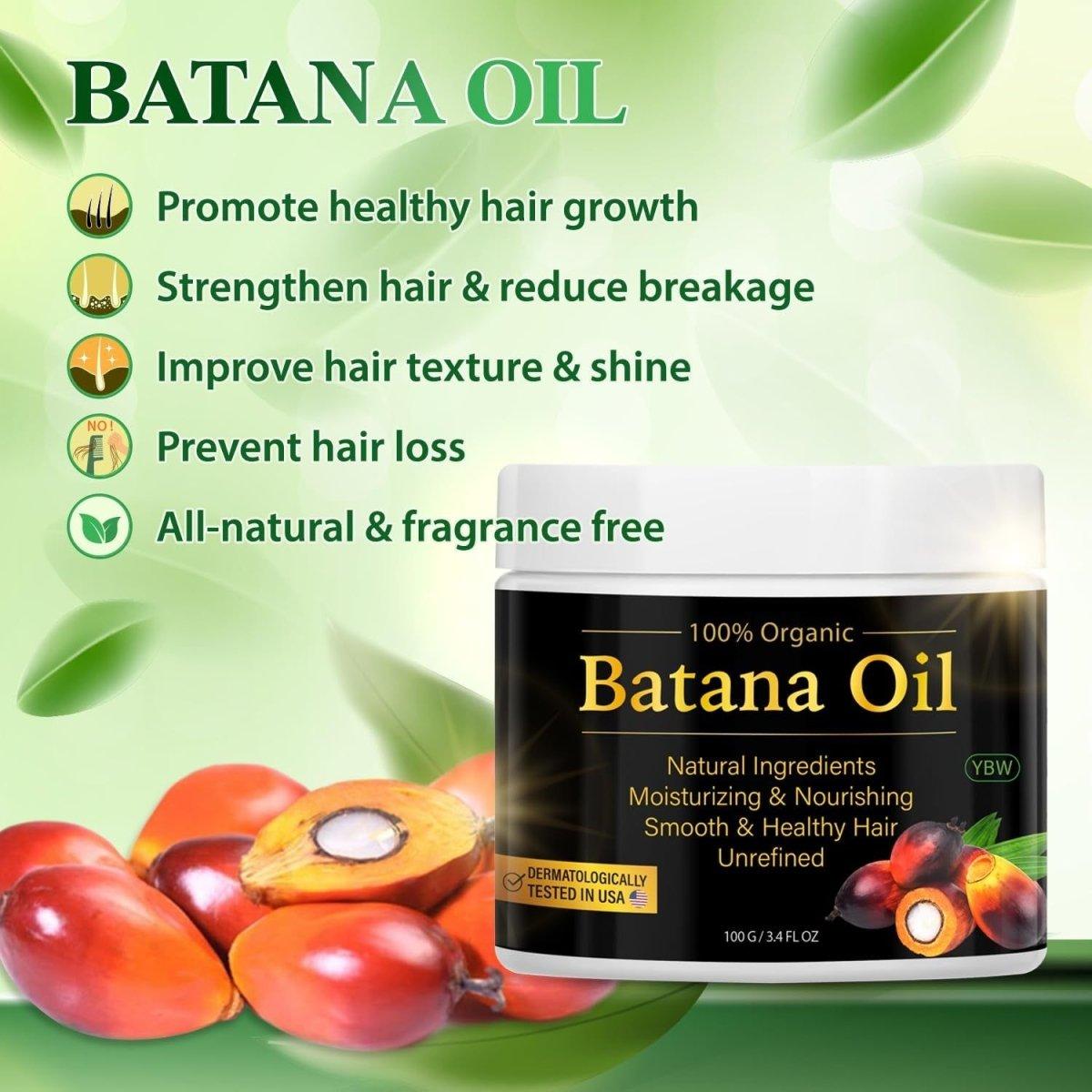 100% Natural Raw Batana Oil for Hair Growth - Dr. Sebi Hair Oil from Honduras, Prevent Hair Loss & Eliminate Split Ends for Men & Women - Glam Global UK